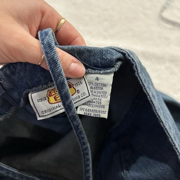 Route 66 Cotton Sz 4 Vintage Blue Denim Spaghetti Strap Dress Small Y2K Cowgirl - Picture 5 of 5